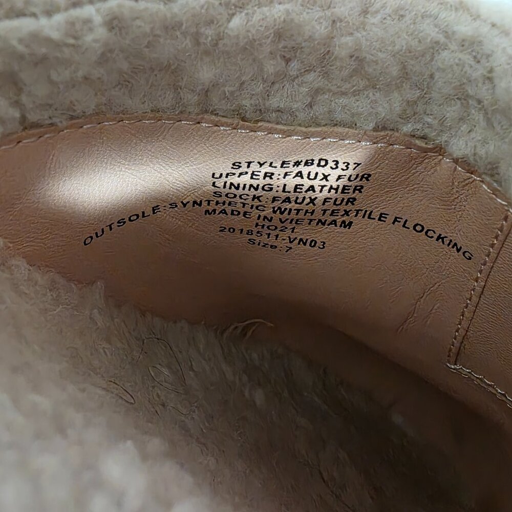 J. Crew Cream Faux Shearling Clogs Women's Size 7 - Picture 7 of 7